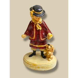 Sebastian Miniatures Figurine Speak for It Signed 4 Inch Boy Dog
